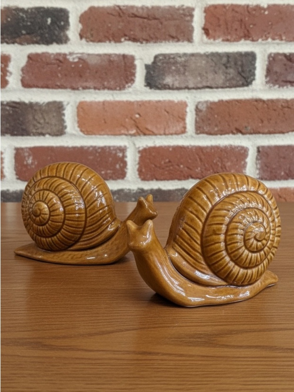 Vintage Ceramic Snail Salt & Pepper Shakers Made in Japan